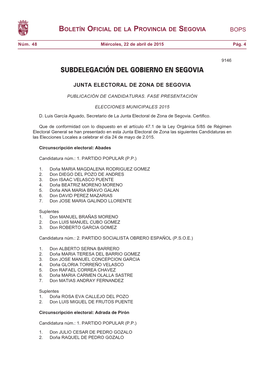 Subdelegación Del Gobierno En Segovia