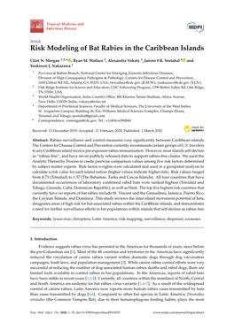 Risk Modeling of Bat Rabies in the Caribbean Islands