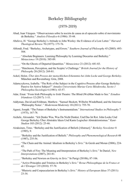 Berkeley Bibliography