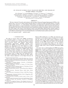 An Atlas of Hubble Space Telescope Spectra and Images of Nearby Spiral Galaxies1 M