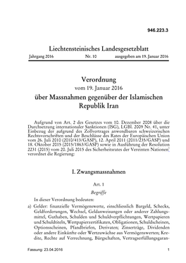 Verordnung Über Massnahmen Gegenüber Der Islamischen