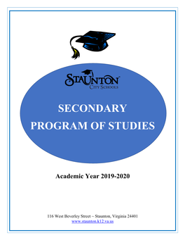 Secondary Program of Studies