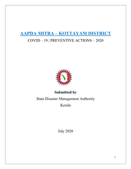 Aapda Mitra – Kottayam District Covid – 19 | Preventive Actions – 2020