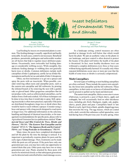 Insect Defoliators of Ornamental Trees and Shrubs