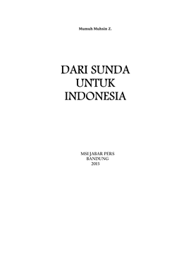 Dari Sunda Dari Sunda Untuk Indonesia