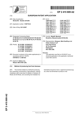 Method of Producing Fuel from Biomass