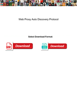 Web Proxy Auto Discovery Protocol