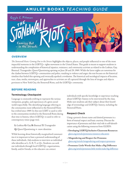 Stonewall Riots Teaching Guide