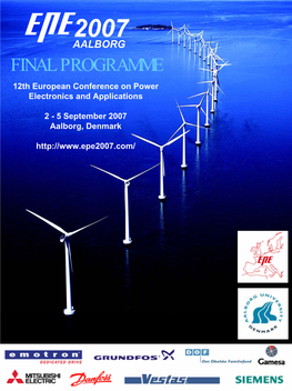 FINAL PROGRAMME 12Th European Conference on Power Electronics and Applications