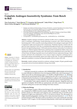 Complete Androgen Insensitivity Syndrome: from Bench to Bed