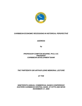 Caribbean Economic Recessions in Historical Perspective