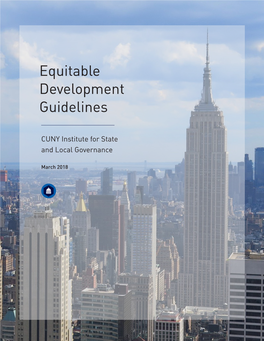 Equitable Development Guidelines