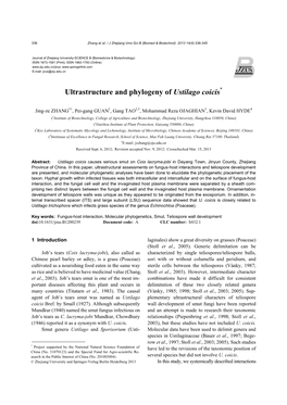 Ultrastructure and Phylogeny of Ustilago Coicis*