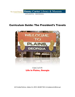 Curriculum Guide: the President's Travels