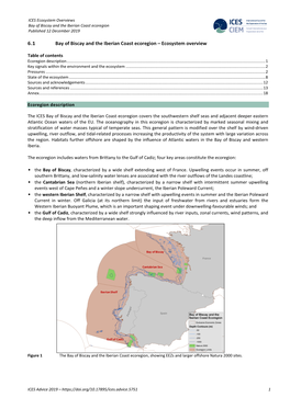 Bay of Biscay and the Iberian Coast Ecoregion – Ecosystem Overview