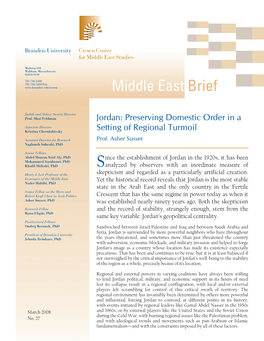 READ Middle East Brief 27