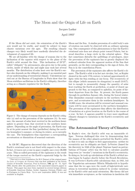 The Moon and the Origin of Life on Earth