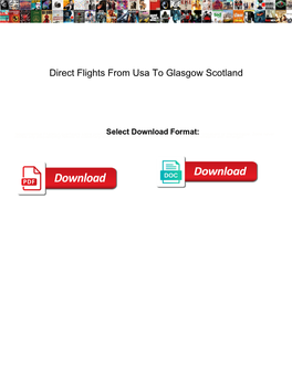 Direct Flights from Usa to Glasgow Scotland
