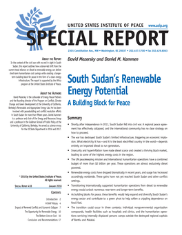 South Sudan's Renewable Energy Potential