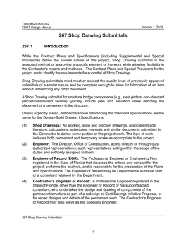 267 Shop Drawing Submittals