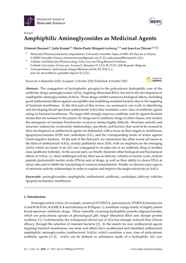 Amphiphilic Aminoglycosides As Medicinal Agents