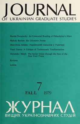 Journal of Ukrainian Graduate Studies 7