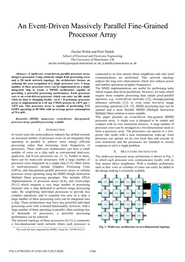 An Event-Driven Massively Parallel Fine-Grained Processor Array