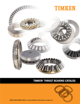 Thrust Bearing Catalog Index