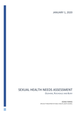 Sexual Health Needs Assessment Oldham, Rochdale and Bury