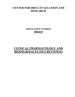 Clinical Pharmacology and Biopharmaceutics Review(S)