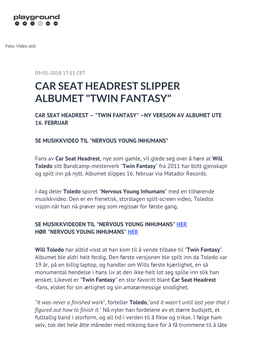 Car Seat Headrest Slipper Albumet 