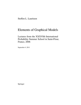 Elements of Graphical Models