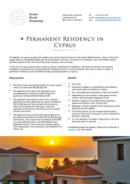 Permanent Residency in Cyprus