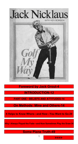 Foreword by Jack Grout INTRODUCTION PART ONE • BELIEFS and ATTITUDES on Methods