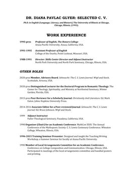 Full Curriculum Vitae (PDF)