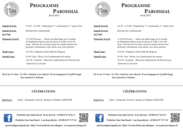 Programme Paroissial