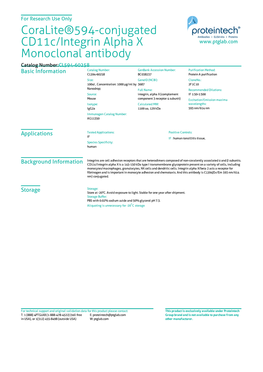 Coralite®594-Conjugated Cd11c/Integrin Alpha X Monoclonal Antibody