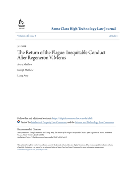 Inequitable Conduct After Regeneron V. Merus Avery, Matthew