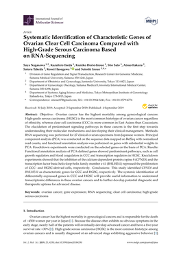 Systematic Identification of Characteristic Genes of Ovarian