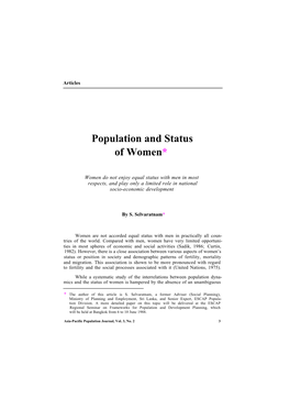 Population and Status of Women*