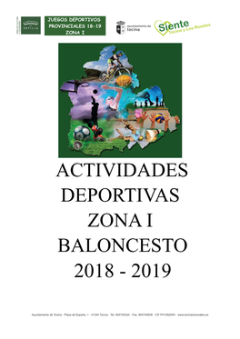 Actividades Deportivas Zona I Baloncesto 2018 - 2019