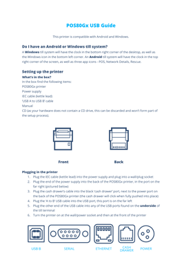 Pos80gx USB Guide
