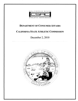 Department of Consumer Affairs California State