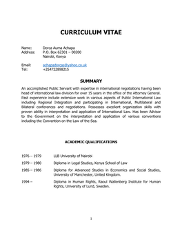 Curriculum Vitae