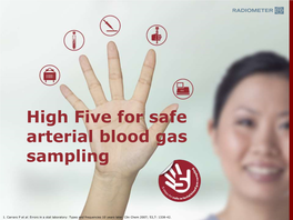 High Five for Safe Arterial Blood Gas Sampling