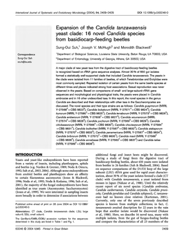 Expansion of the Candida Tanzawaensis Yeast Clade: 16 Novel Candida Species from Basidiocarp-Feeding Beetles