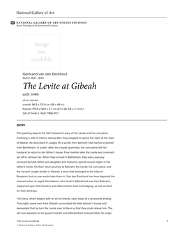 The Levite at Gibeah Early 1640S Oil on Canvas Overall: 96.5 X 121.9 Cm (38 X 48 In.) Framed: 119.4 X 144.1 X 5.7 Cm (47 X 56 3/4 X 2 1/4 In.) Gift of Emile E
