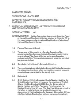 7.1 Agenda Item 7 East Herts