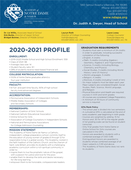 2020-2021 Profile