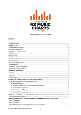 The Official New Zealand Music Charts – Chart Rules